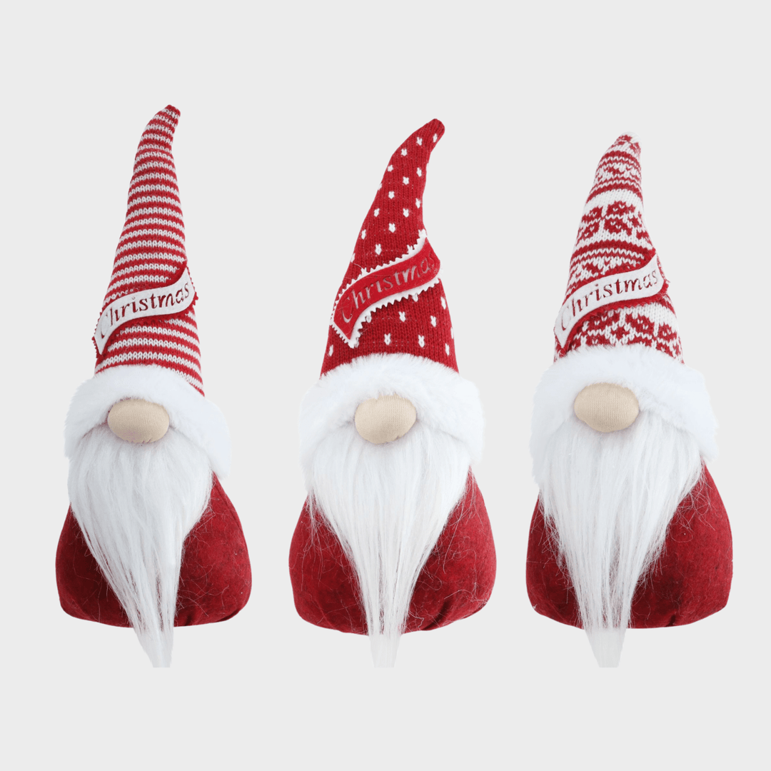 Gnome christmas knitted hat 33cm asst from You Know Who's