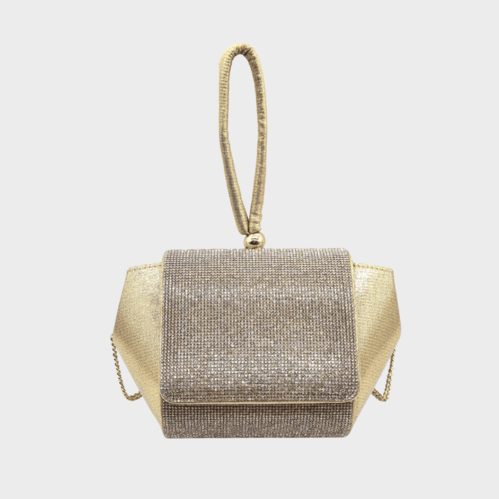 Gold Diamante Pouch Bag from You Know Who's