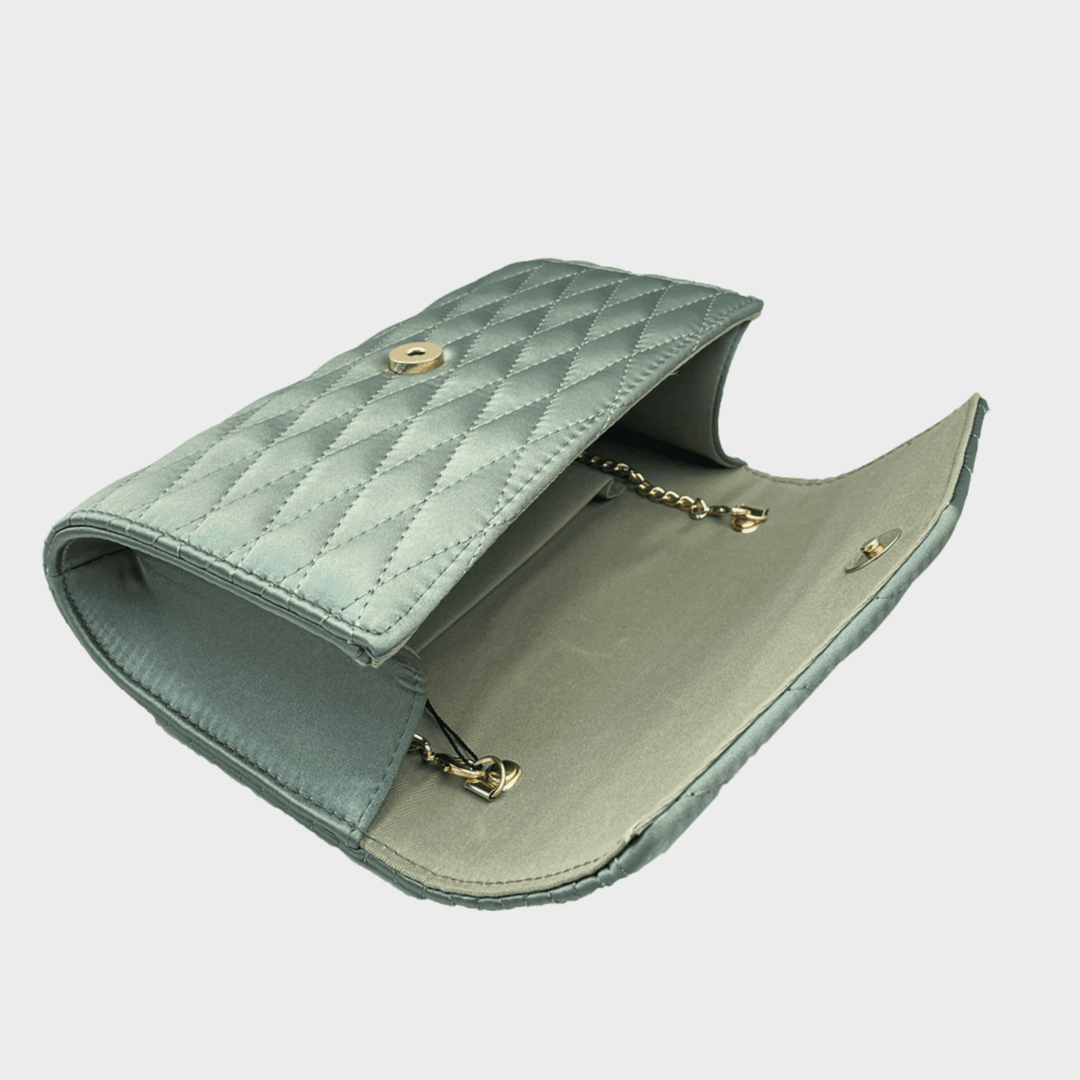Green Diamond Quilted Clutch Bag from You Know Who's