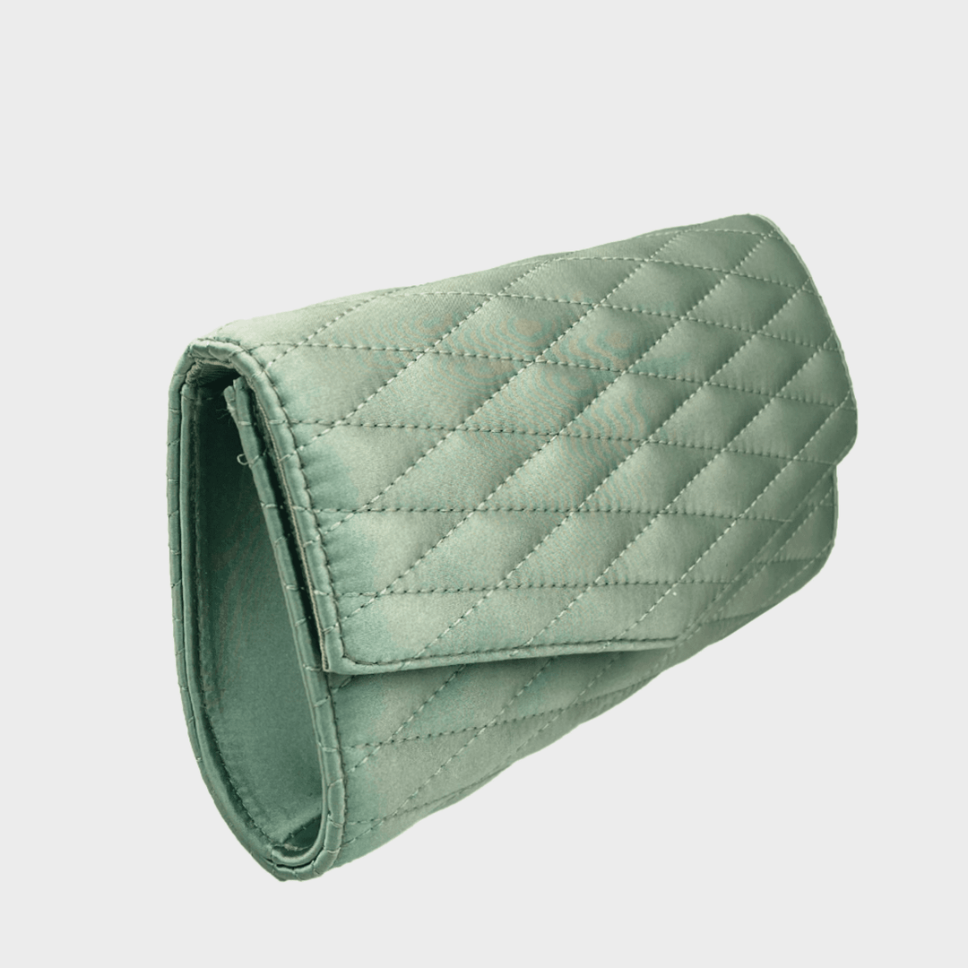 Green Diamond Quilted Clutch Bag from You Know Who's