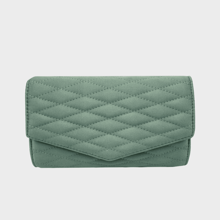 Green Diamond Quilted Clutch Bag from You Know Who's