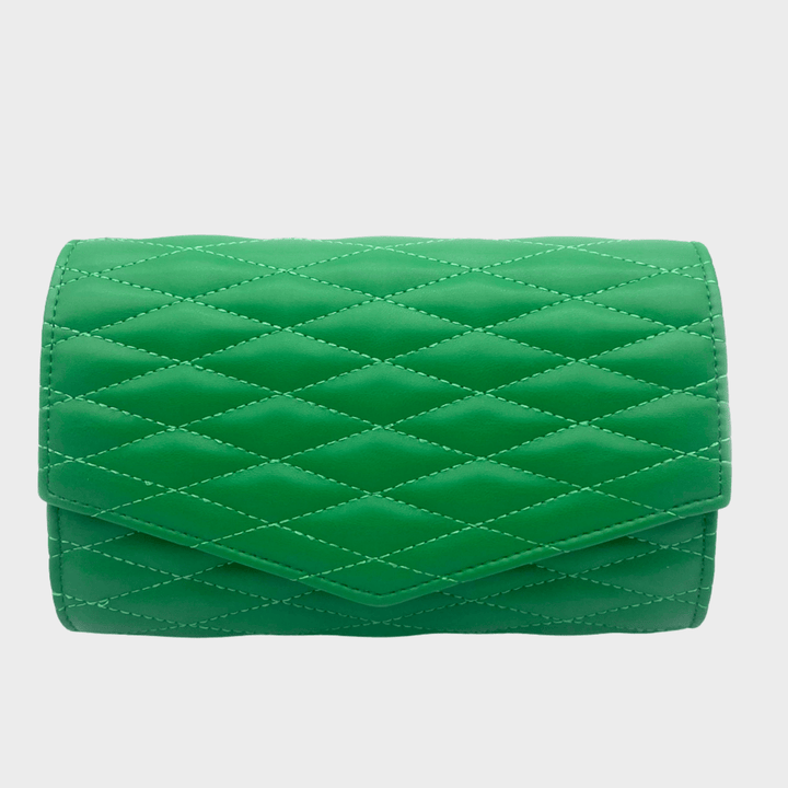 Green Diamond Quilted Clutch Bag from You Know Who's