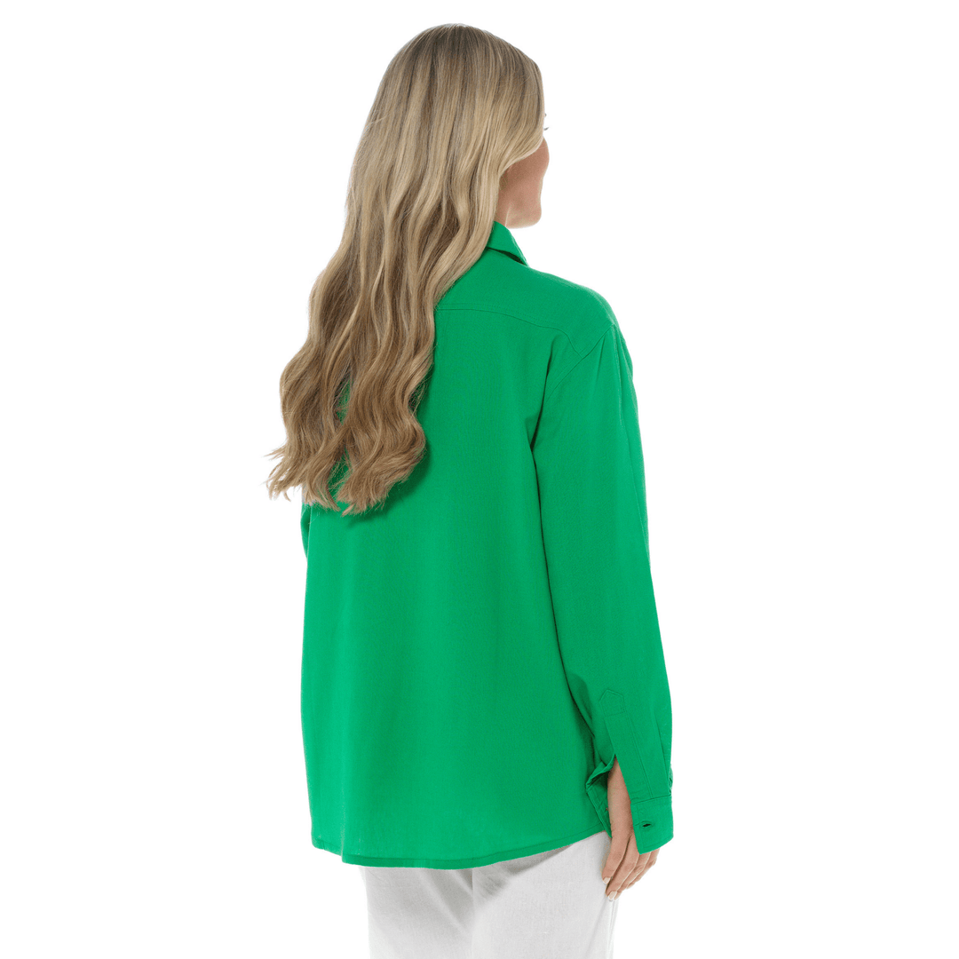 Green Linen Mix Shirt from You Know Who's