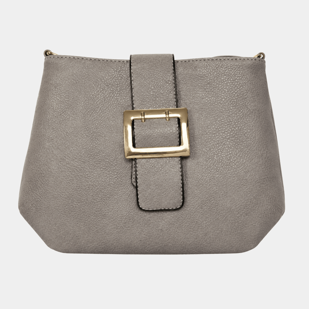 Grey Buckle Detail Crossbody Bag from You Know Who's