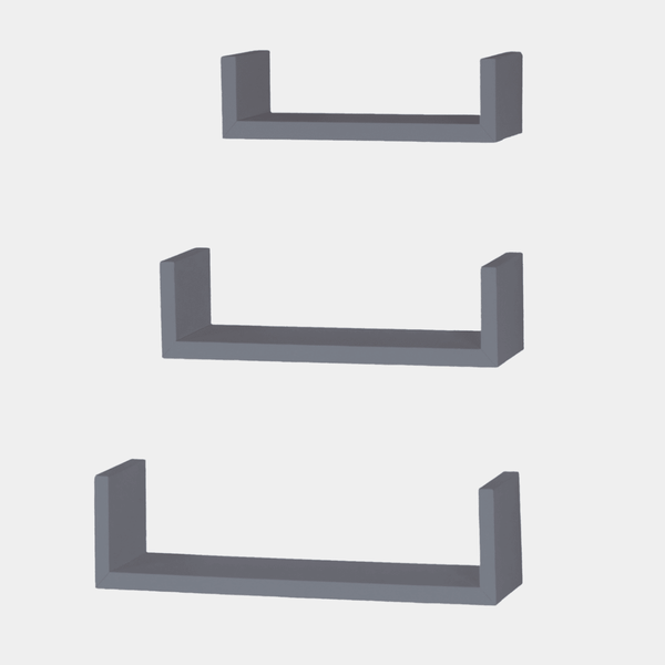 Grey Floating Shelf 3pk from You Know Who's