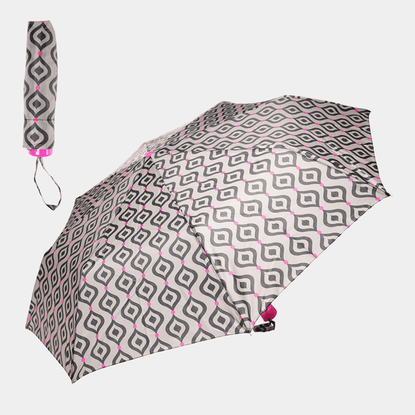 Grey Geometric Supermini Umbrella from You Know Who's