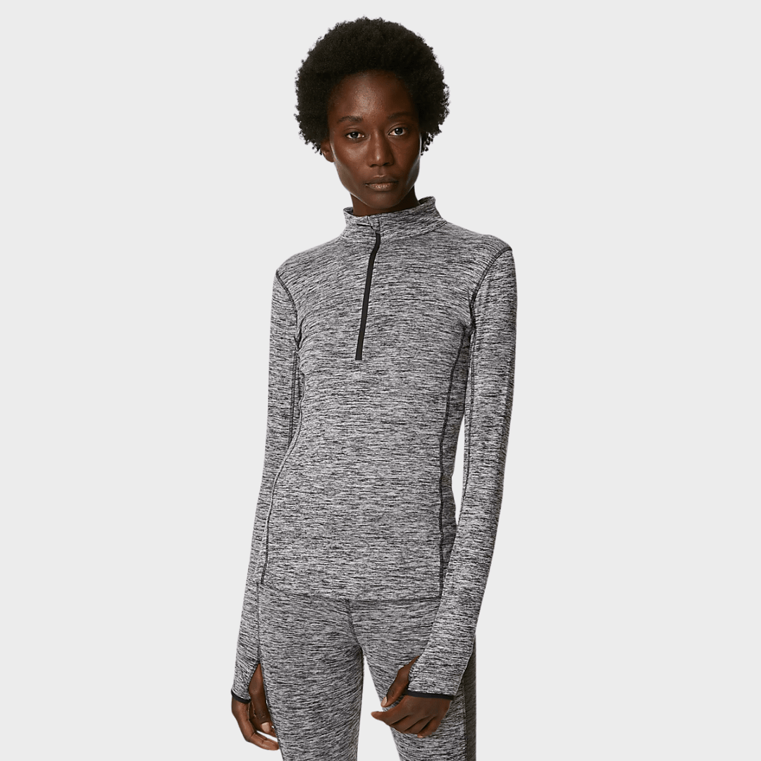 Grey Marl GM 1/4 zip Pull Over from You Know Who's