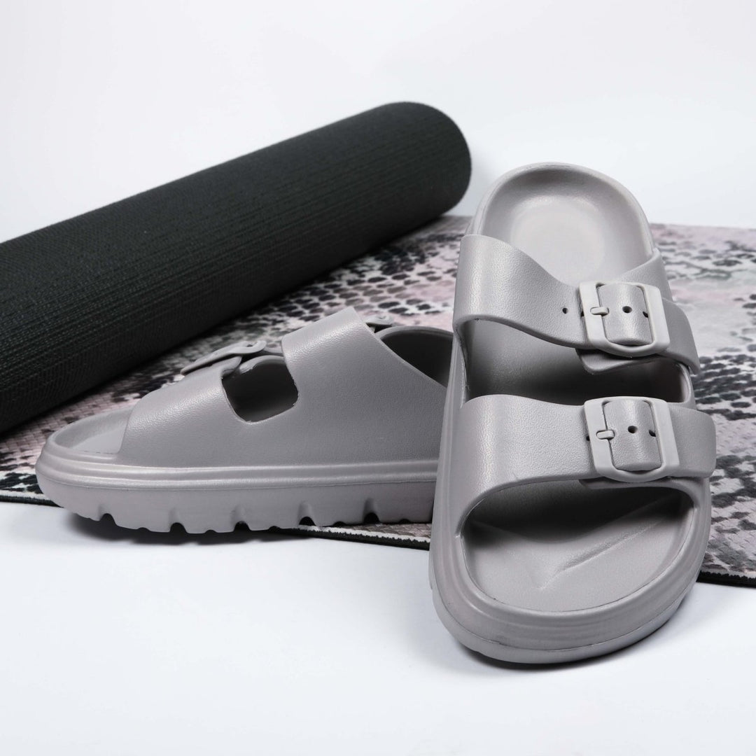 Grey Platform Sliders from You Know Who's