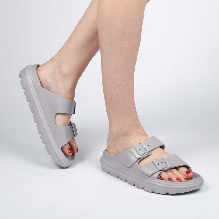 Grey Platform Sliders from You Know Who's