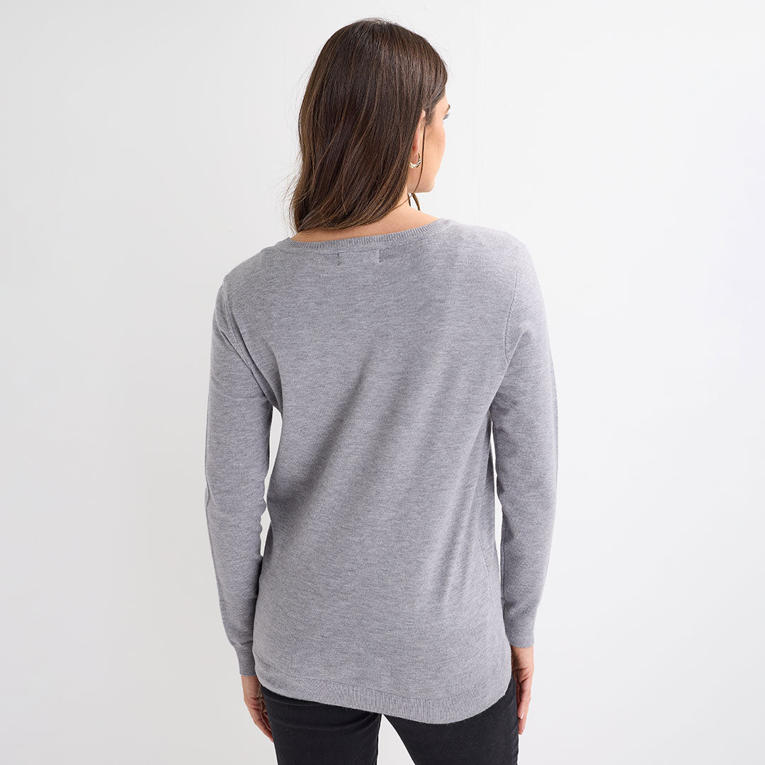 Grey Silver Bows Christmas Jumper from You Know Who's