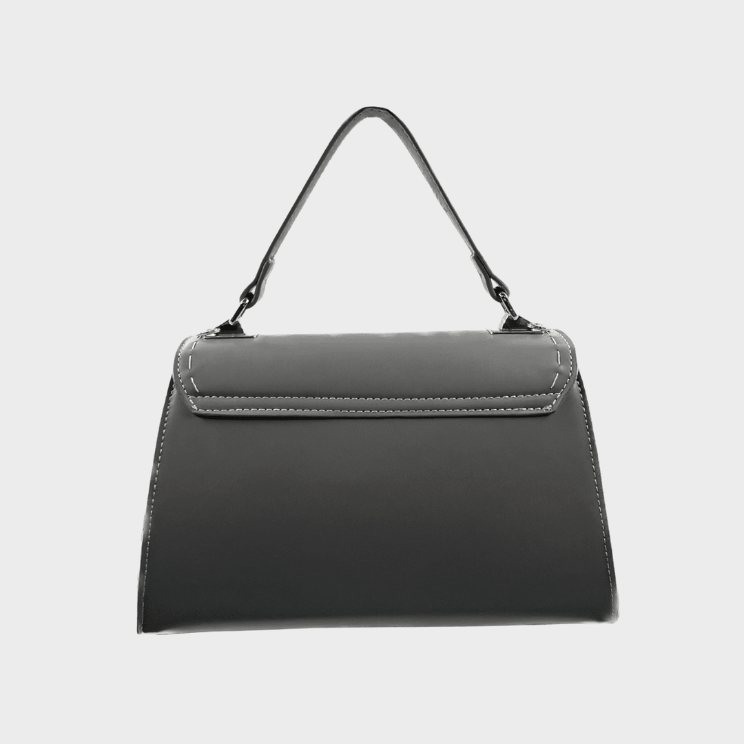 Grey Structured Flap Shoulder Bag from You Know Who's