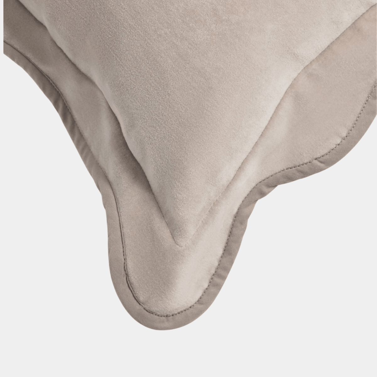 Grey Velvet SCallop Edge Cushion from You Know Who's