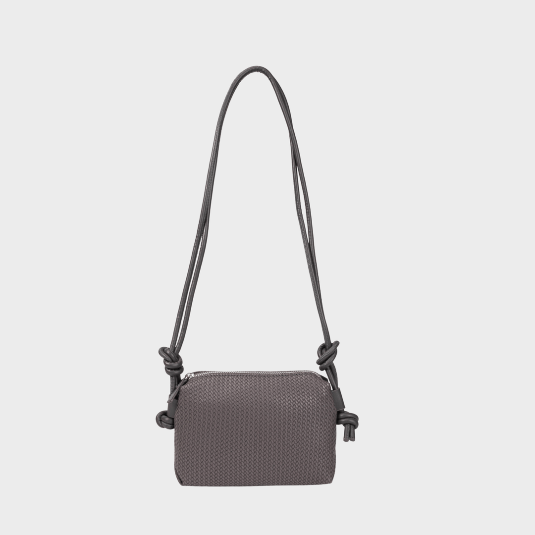 Grey Woven Crossbody Bag from You Know Who's