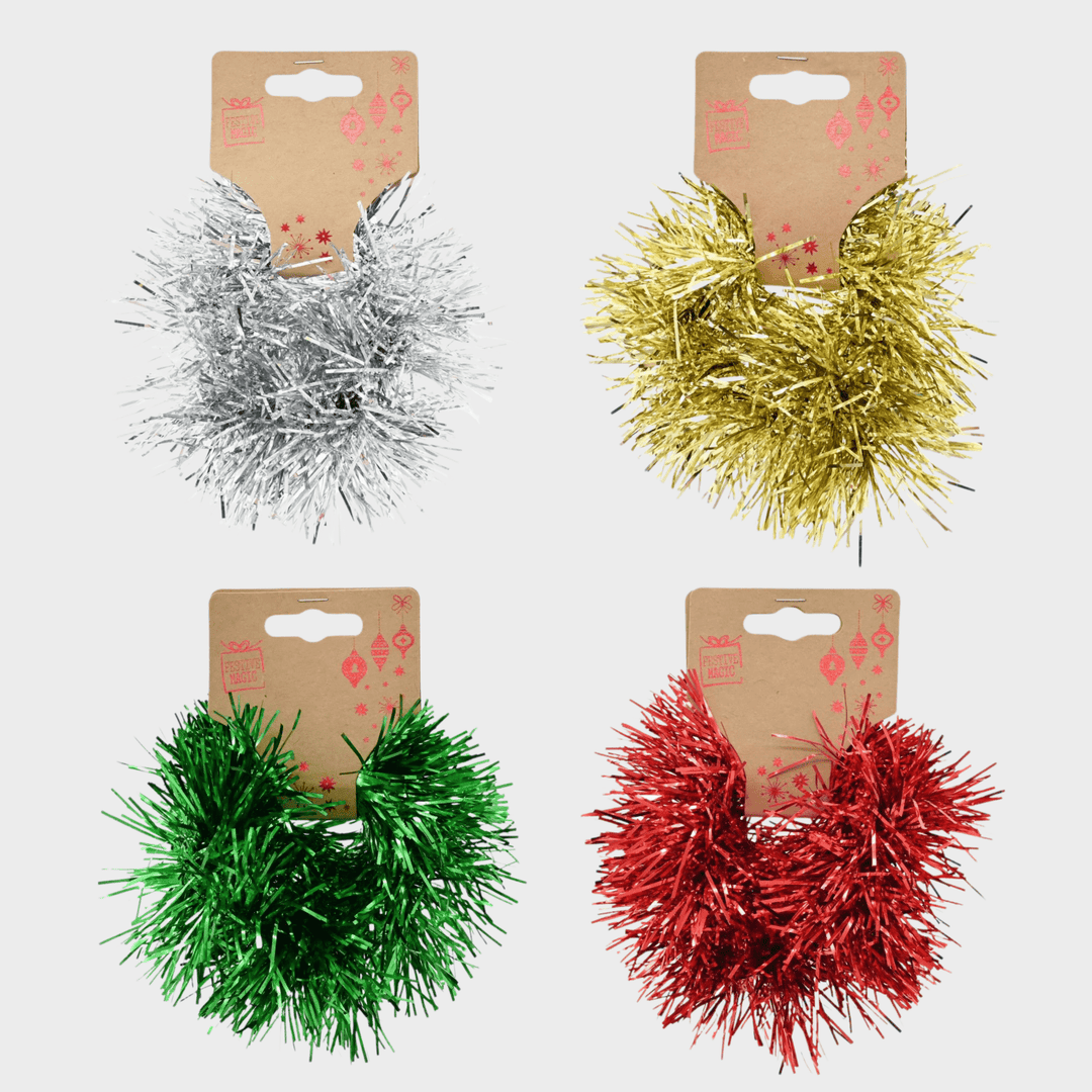 Hair scrunchie w/tinsel pom pom asst from You Know Who's