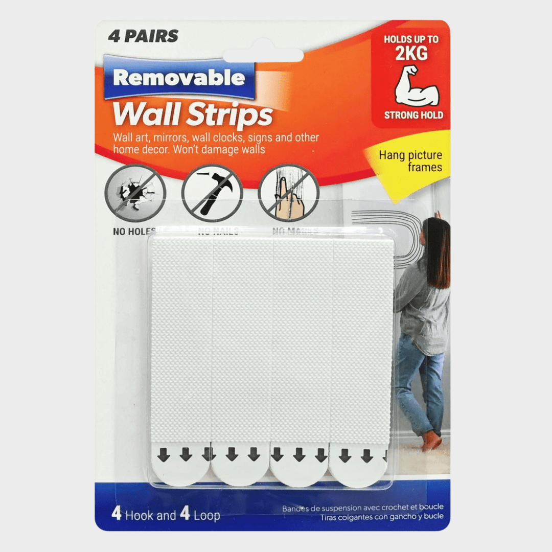 Hanging Strips Hook & Loop 19 x 85mm 4 Pairs from You Know Who's