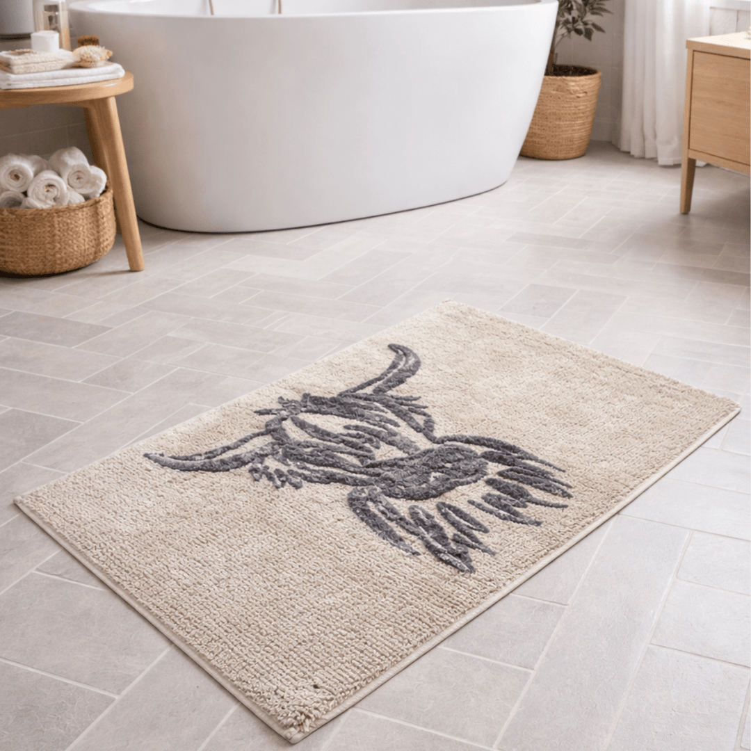 Highland Cow Bath Mat 46x76cm Grey from You Know Who's