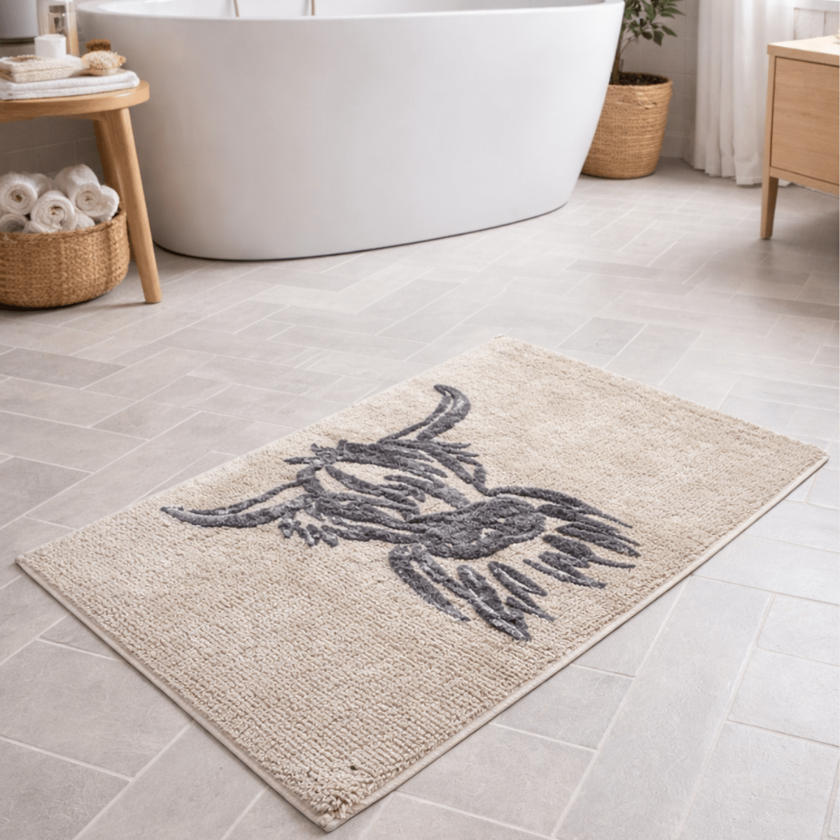 Highland Cow Bath Mat 46x76cm Teal from You Know Who's