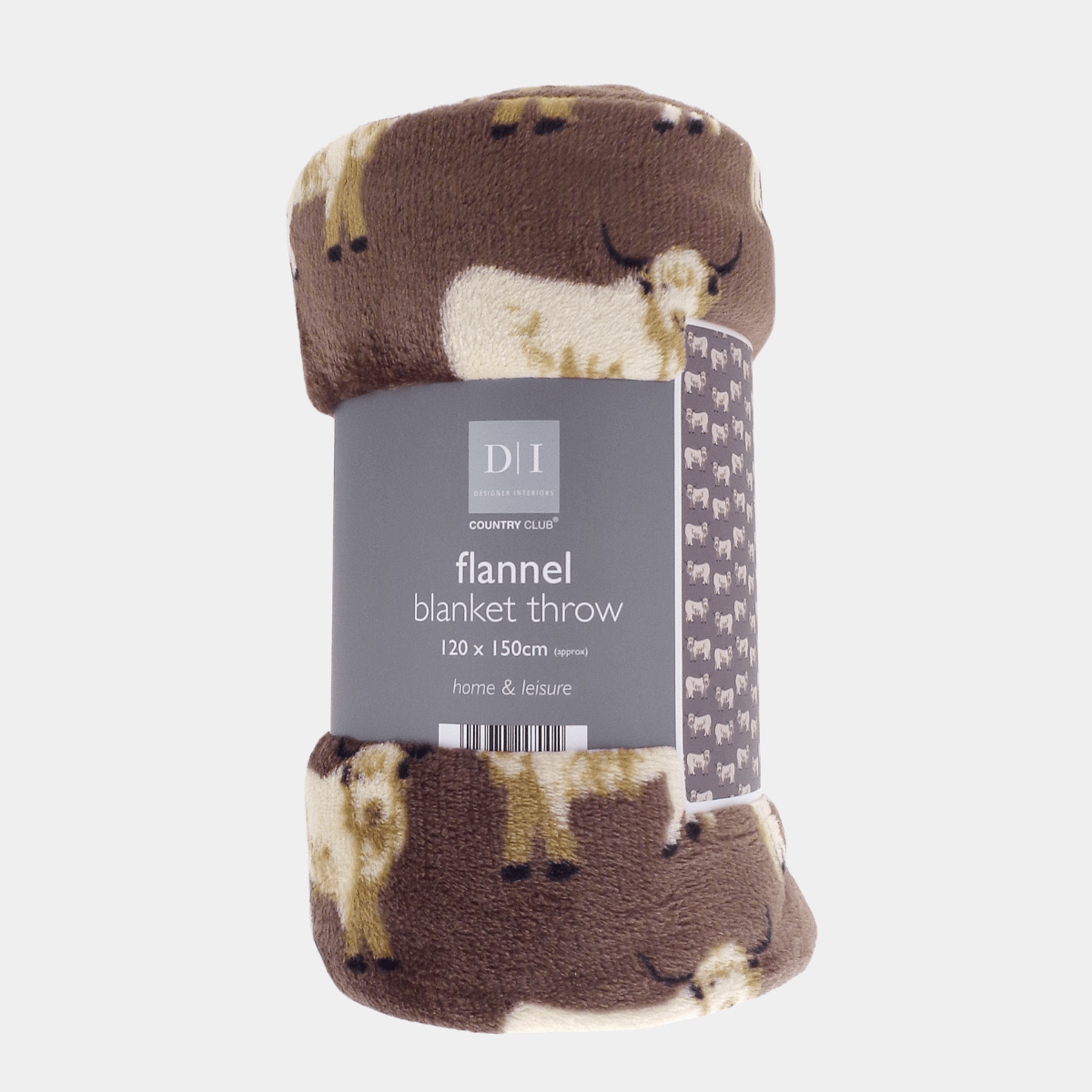 Highland Cow Flannel Throw 120x150cm from You Know Who's