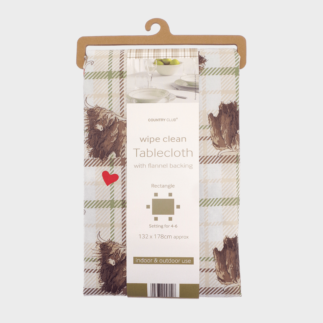 Highland Cow Tablecloth 132x178cm from You Know Who's