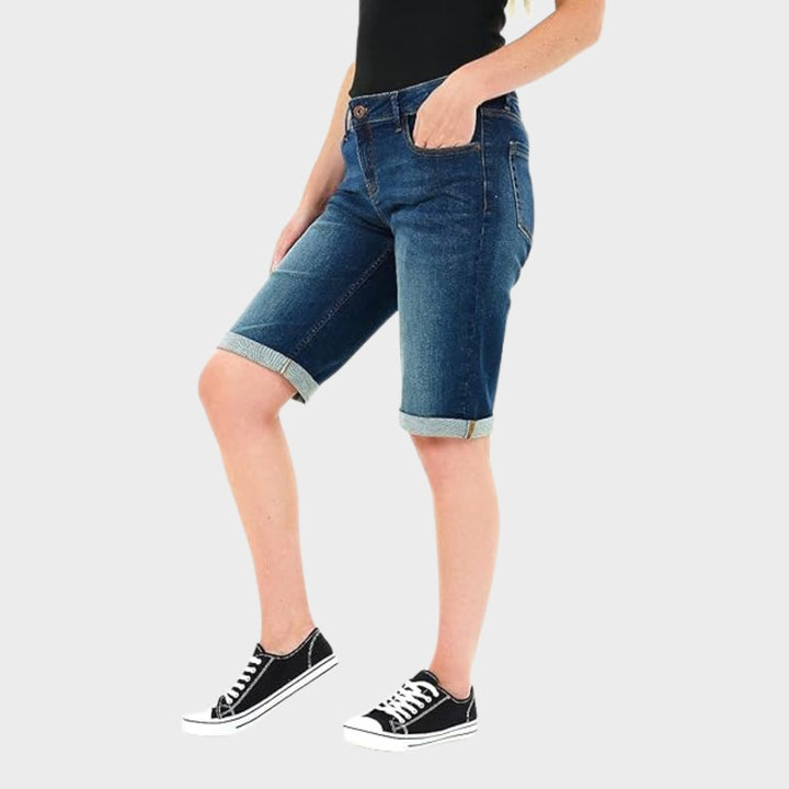 Indigo Knee Length Denim Shorts from You Know Who's