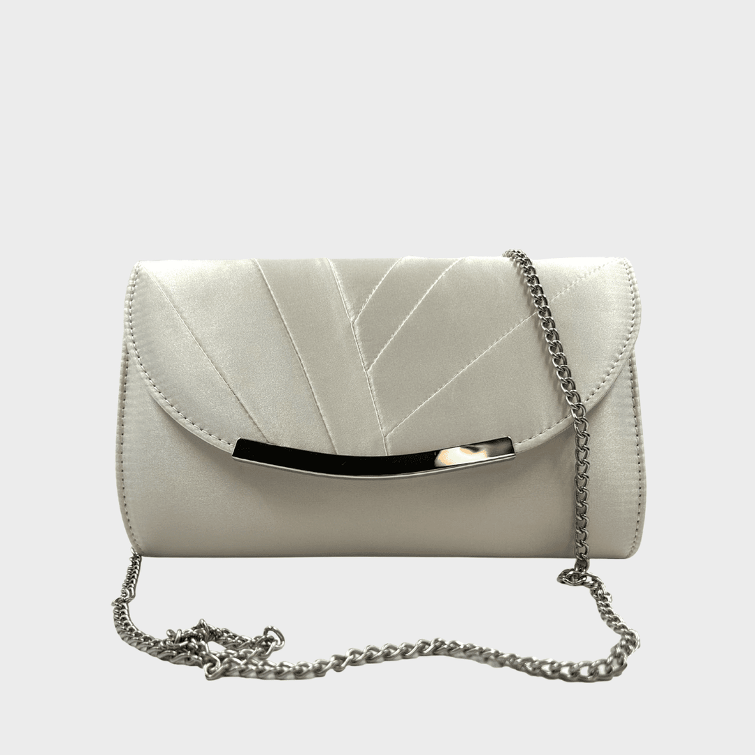 Ivory Satin Look Clutch Bag from You Know Who's
