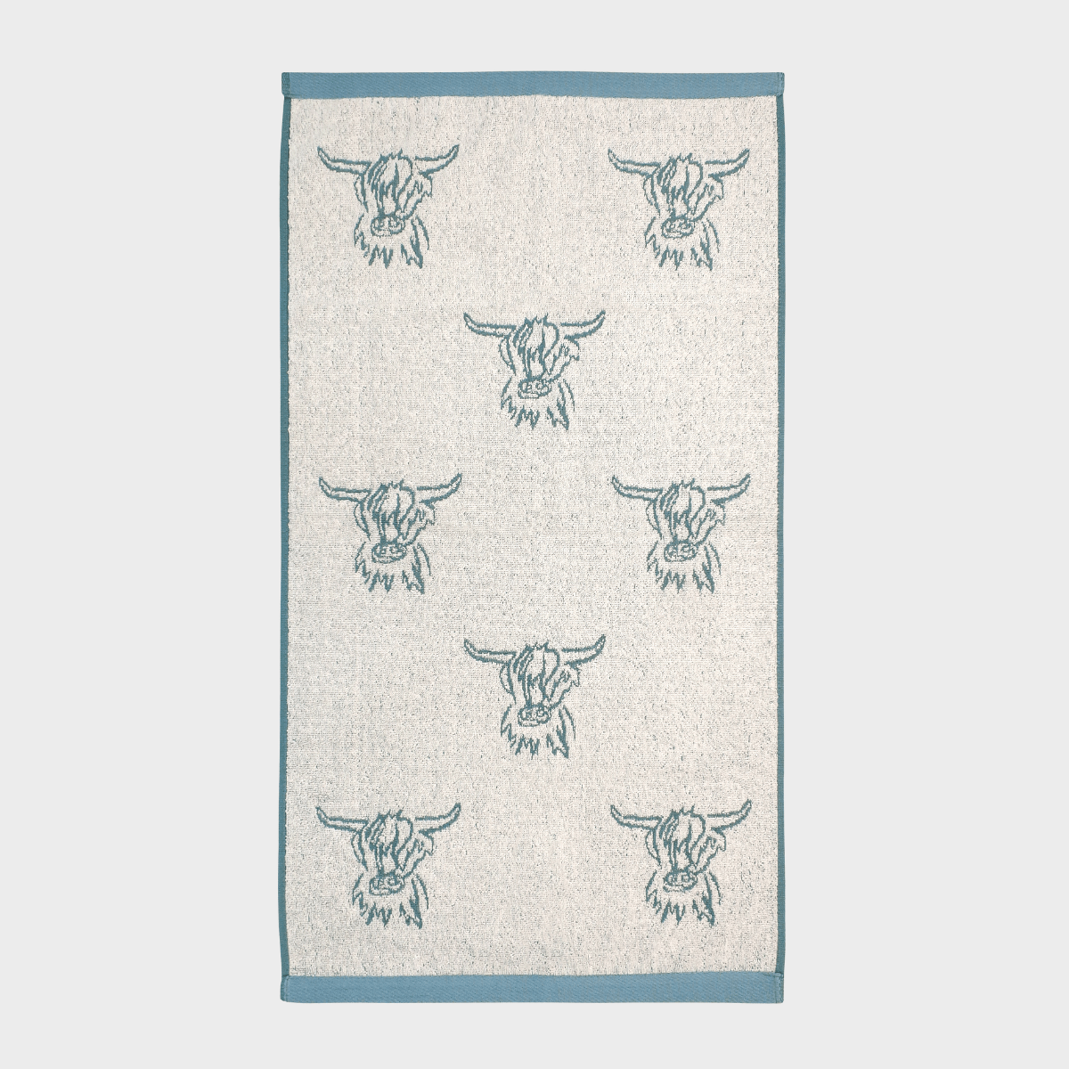 Jacquard Hand Towel Highland Cow Sage from You Know Who's