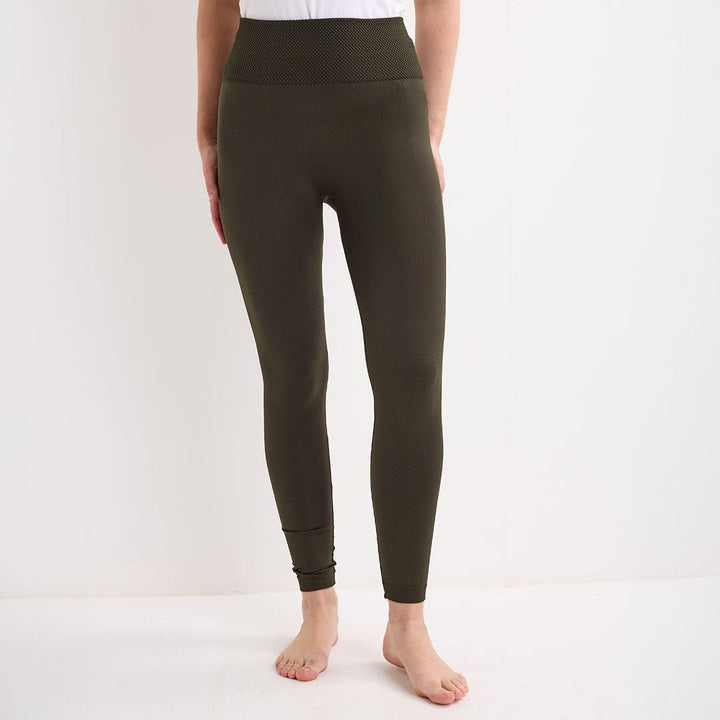 Khaki High Waisted Fleece Lined Leggings from You Know Who's