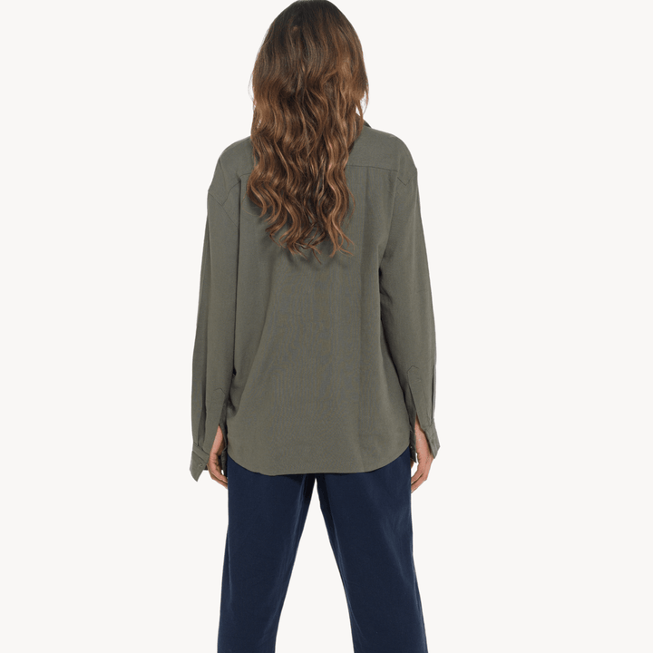 Khaki Linen Mix Shirt from You Know Who's