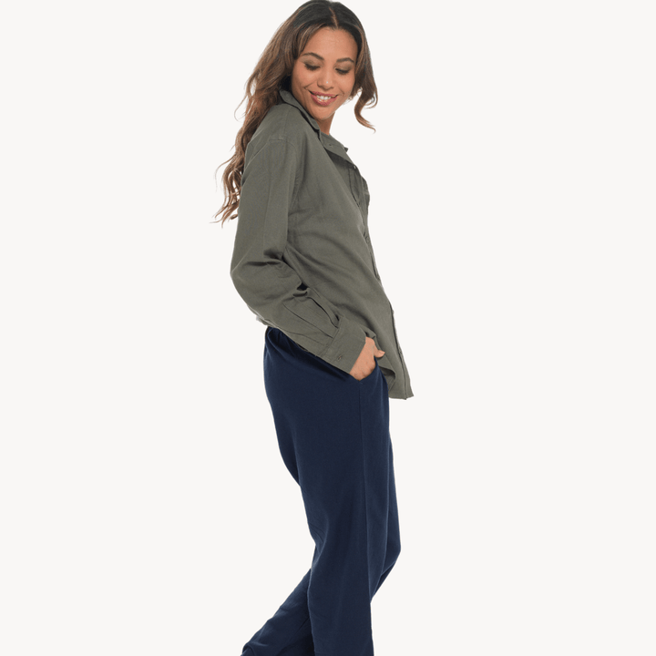 Khaki Linen Mix Shirt from You Know Who's