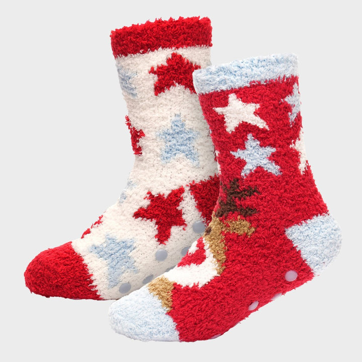 Kids 2 Pack Christmas Cosy Socks from You Know Who's