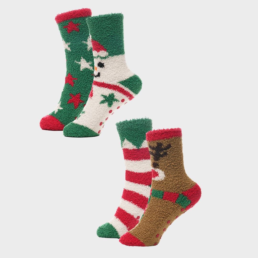 Kids 2 Pack Christmas Cosy Socks from You Know Who's