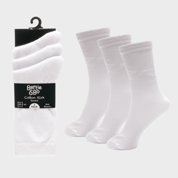 Kids 3pk White Socks from You Know Who's