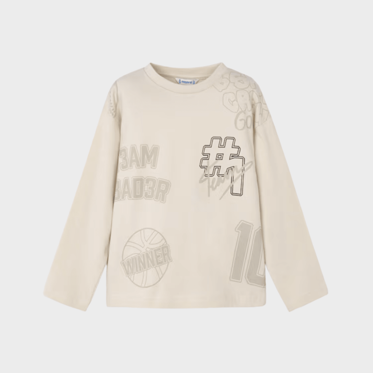 Kids Beige Team Player Printed Top (2Y - 10Y) from You Know Who's