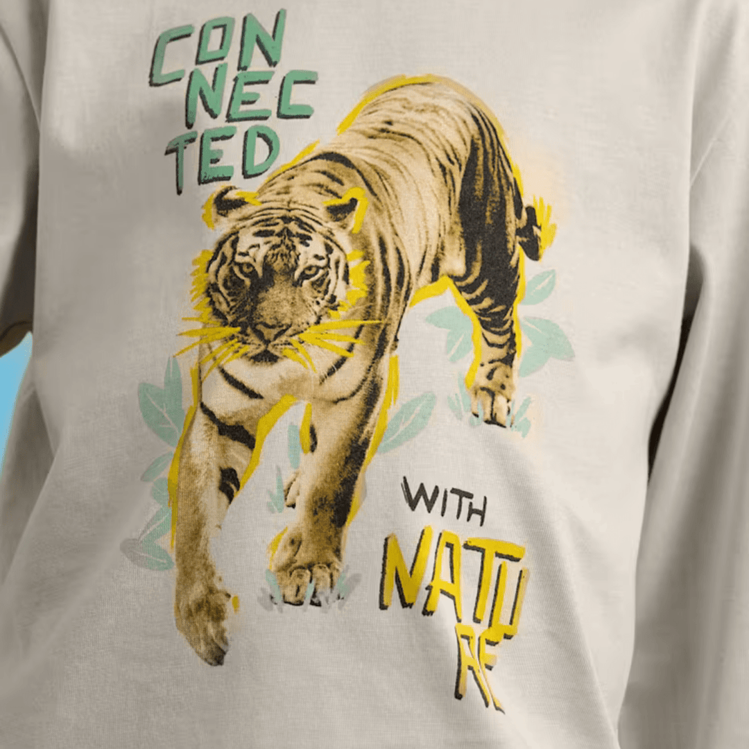 Kids Beige Tiger Printed Top (2Y - 10Y) from You Know Who's