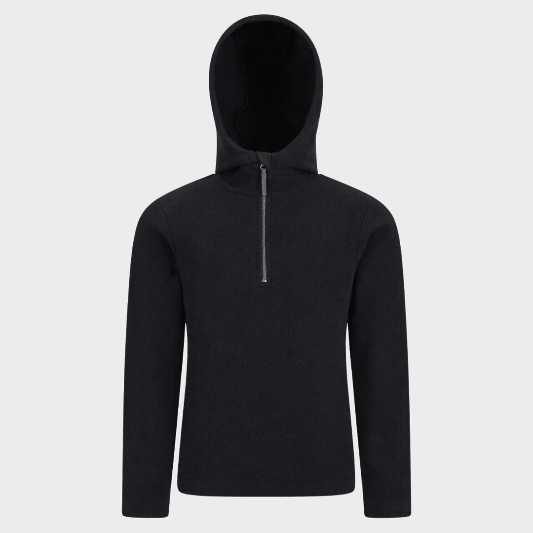 Kids Black 1/4 Zip Hooded Fleece from You Know Who's