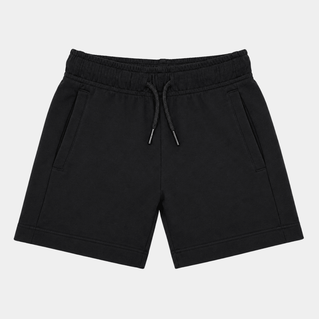 Kids Black Jersey Shorts With Pockets from You Know Who's