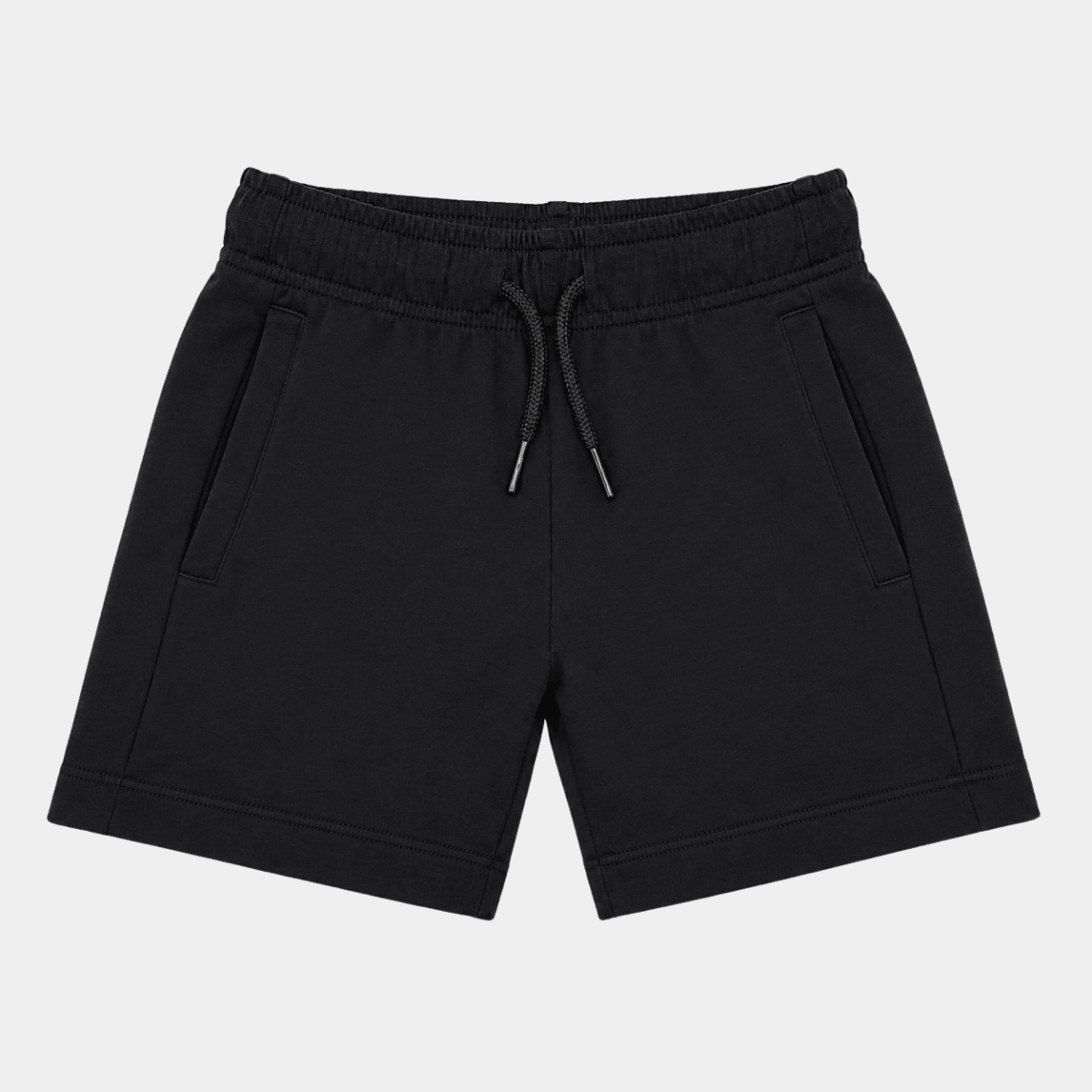 Kids Black Jersey Shorts With Pockets from You Know Who's