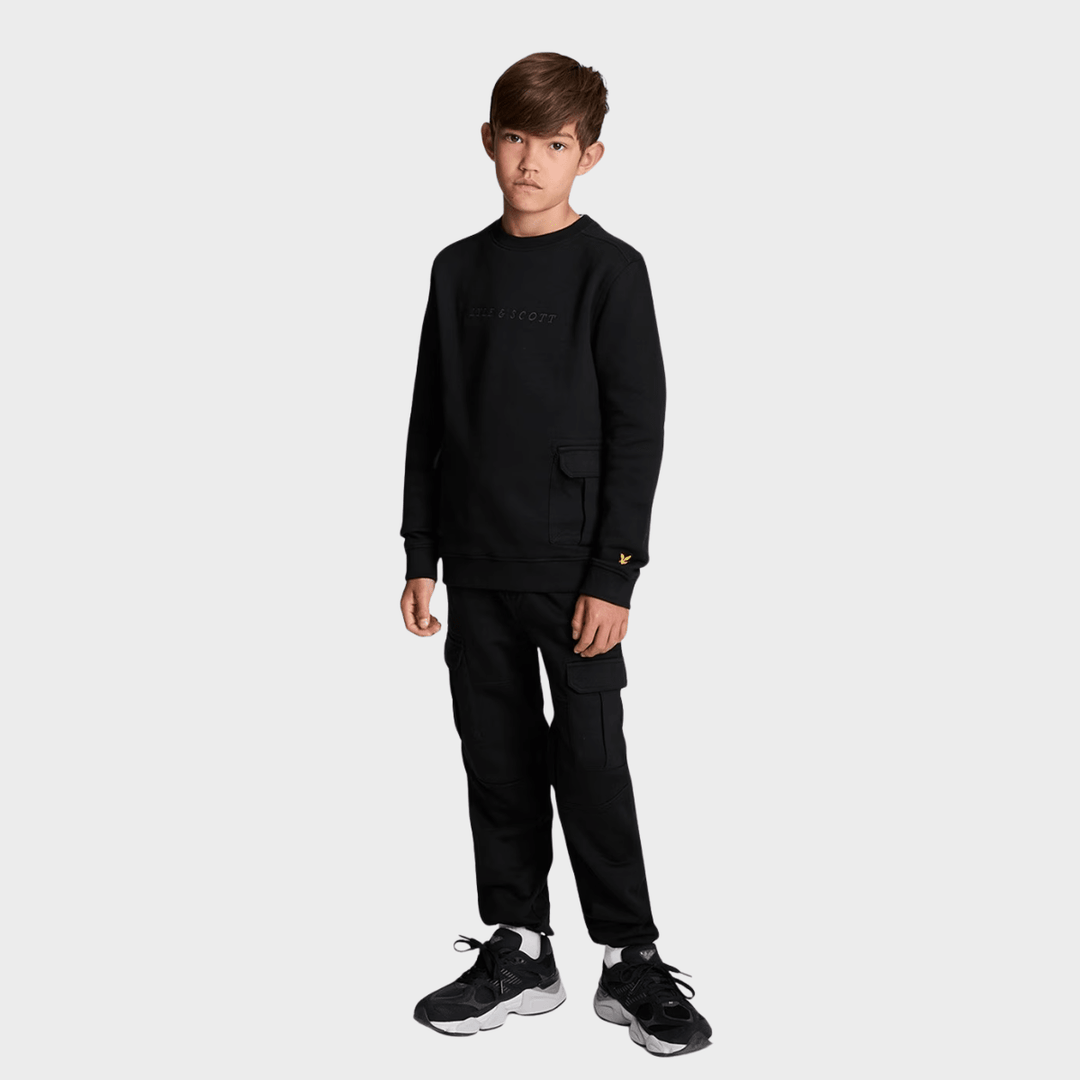 Kids Black Lyle and Scott Cargo Joggers from You Know Who's