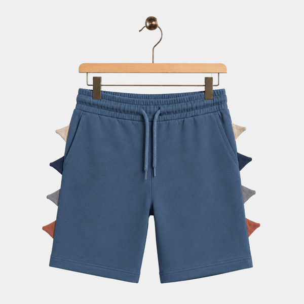 Kids Blue Dino Jersey Shorts from You Know Who's