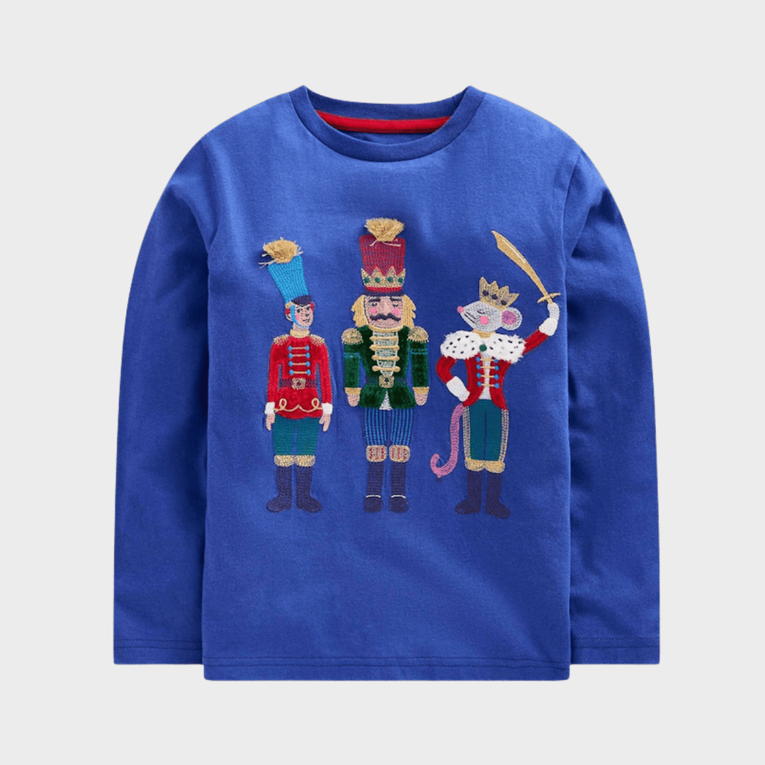 Kids Blue Nutcracker Boden Top from You Know Who's