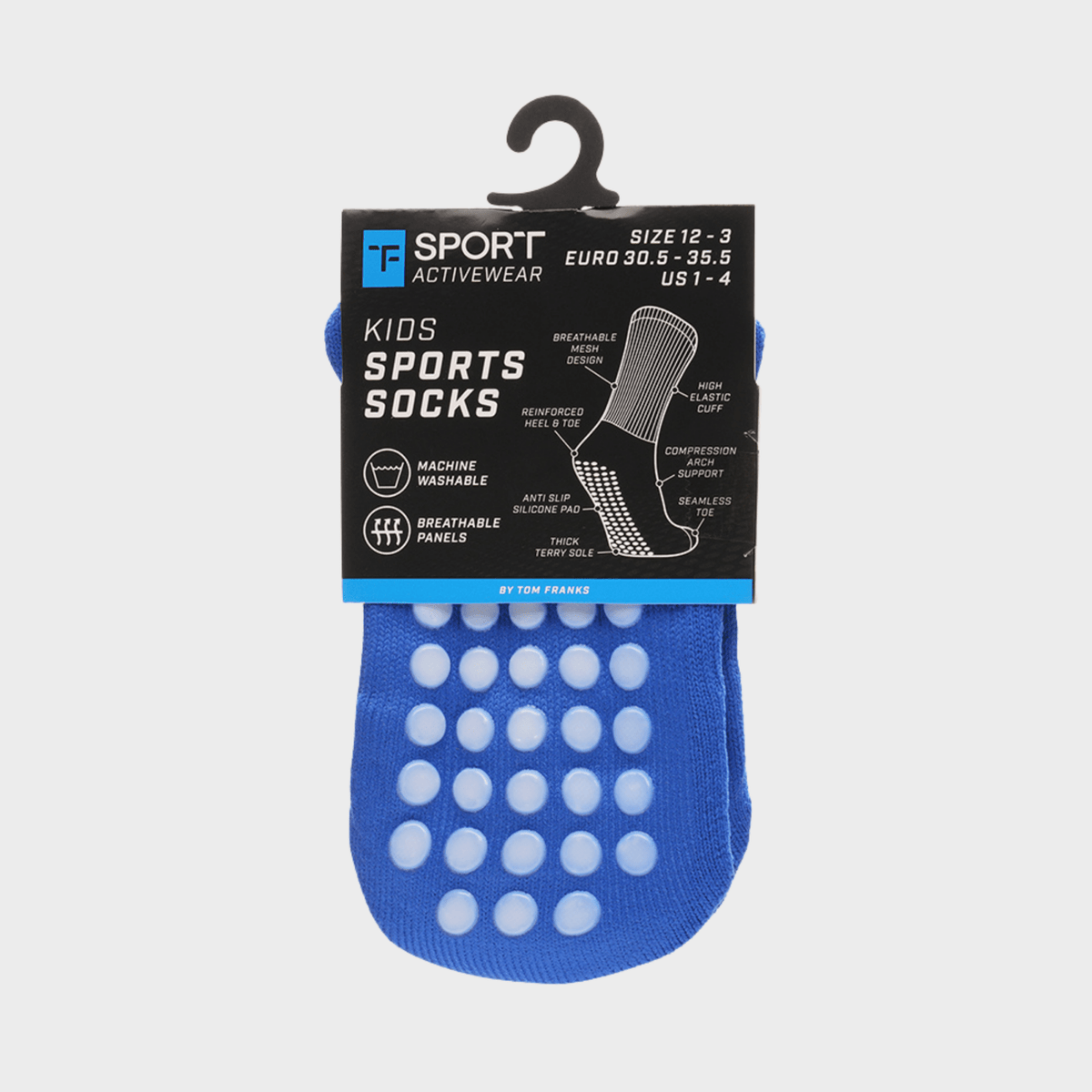 Kids Blue Sport Grip Socks from You Know Who's