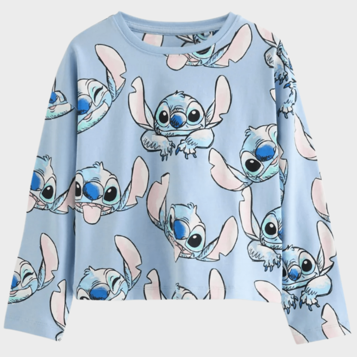 Kids Blue Stitch Long Sleeve Top from You Know Who's