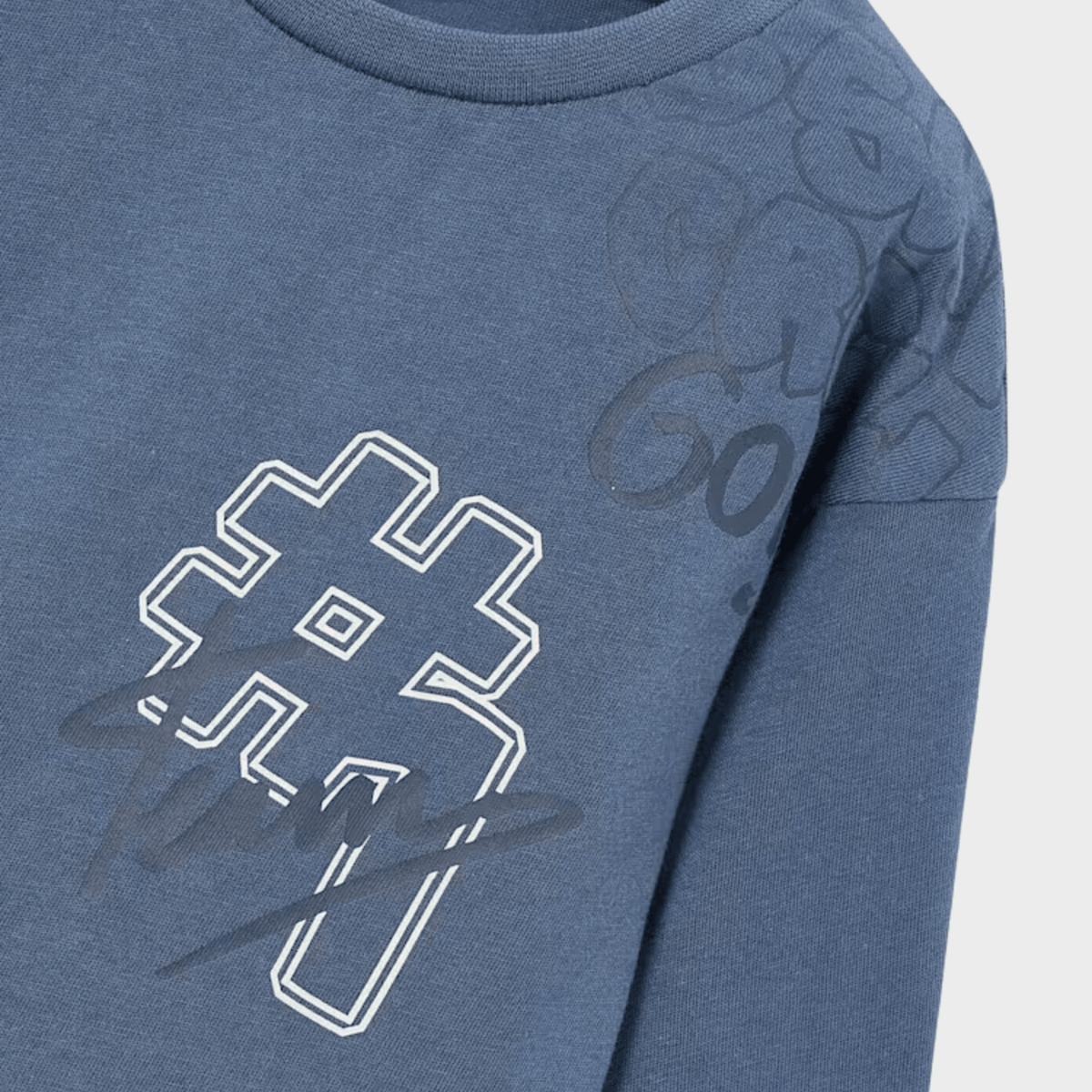 Kids Blue Team Player Printed Top (2Y - 10Y) from You Know Who's