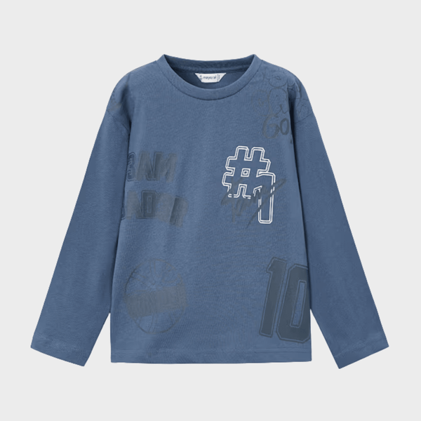 Kids Blue Team Player Printed Top (2Y - 10Y) from You Know Who's
