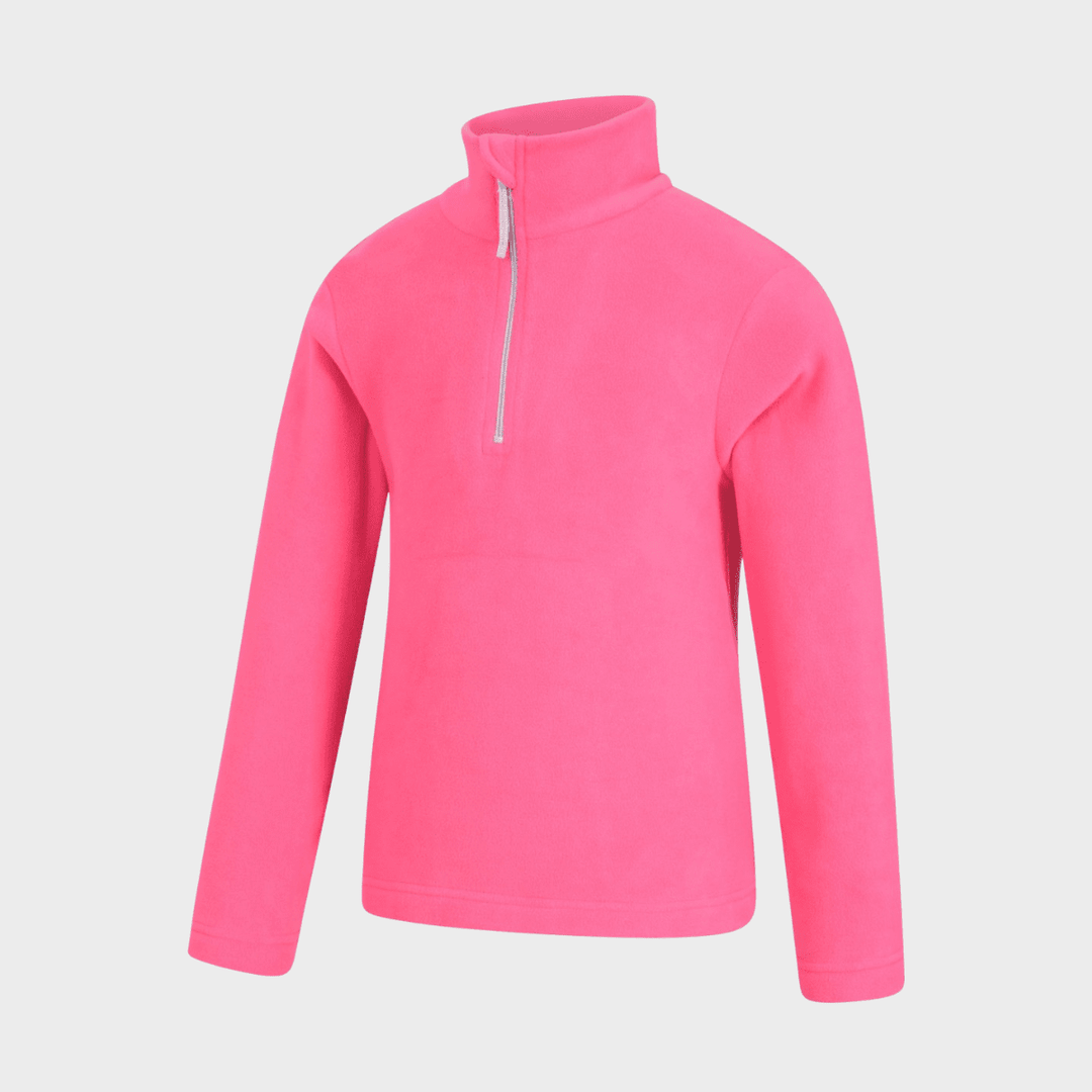 Kids Bright Pink /4 Zip Fleece from You Know Who's