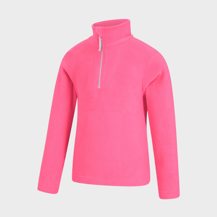 Kids Bright Pink /4 Zip Fleece from You Know Who's