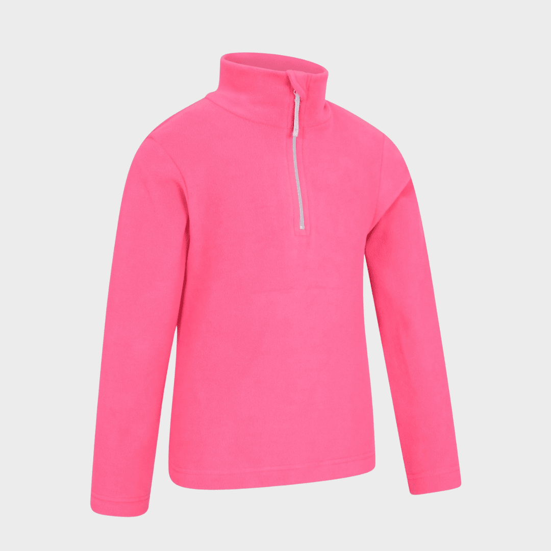 Kids Bright Pink /4 Zip Fleece from You Know Who's