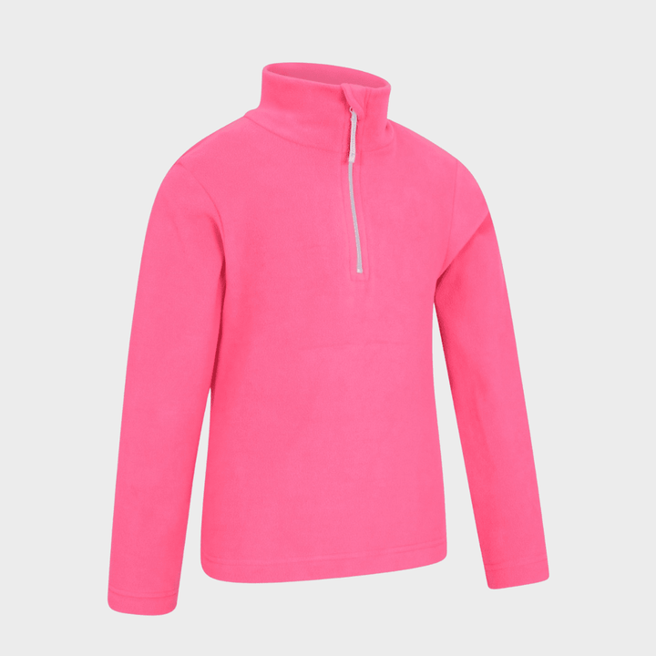 Kids Bright Pink /4 Zip Fleece from You Know Who's