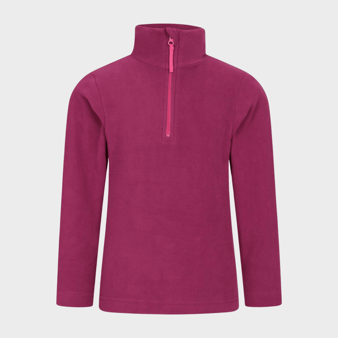 Kids Burgundy 1/4 Zip Fleece from You Know Who's