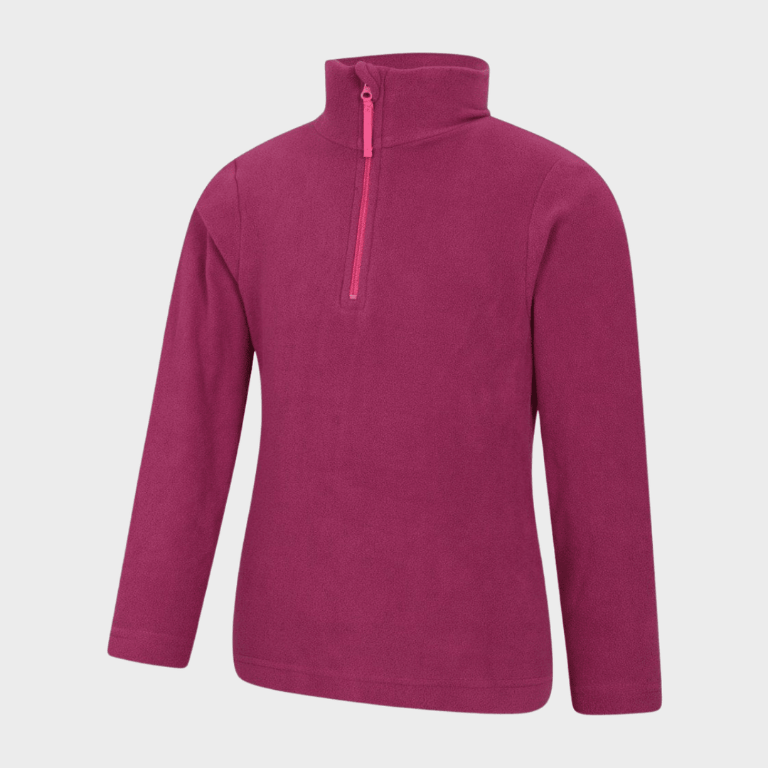 Kids Burgundy 1/4 Zip Fleece from You Know Who's